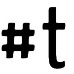 logotip trinxat amb hastag